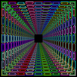 neon 관점 그리드 터널