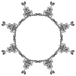 ornate 원형 국경