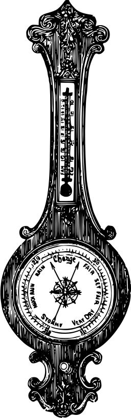 ornate 벽 온도계