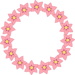 핑크 꽃 wreath