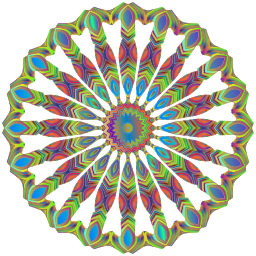 무지개 rosette 본