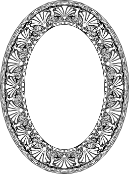 거친 잉크 타원형 국경