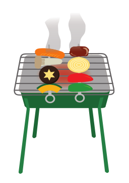 sizzling 운동 brazier