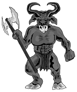 돌 minotaur 전사