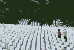 cemetery crosses 필드 장면