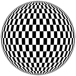 checkered 광학적인 구체