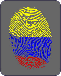 colombian flag fingerprint