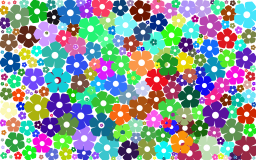 화려한 꽃 도트 scatter