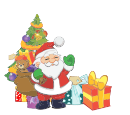 선물 laden santa 미소