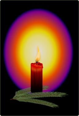 glowing candle flame