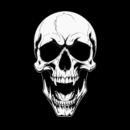 grinning 뼈 skull