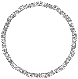 grunge ink brush circle border