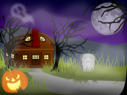haunted 집 halloween 장면