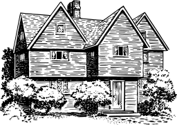 haunted 집 silhouette