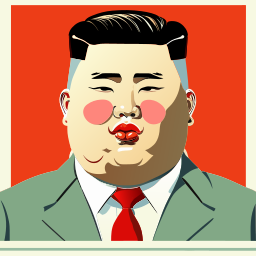 A 사람 에 a Suit 과 tie 타격 a kiss 아웃 의 그의 nose