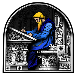 책상 에 앉아 글을 쓰는 사람 의 그림