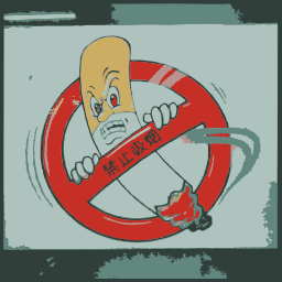 no smoking cartoon sign