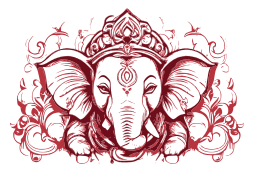 ornate 코끼리 머리 디자인