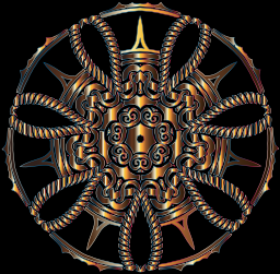 ornate 광선 금속 emblem