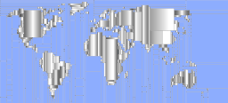 Map of The World with A Blue Background