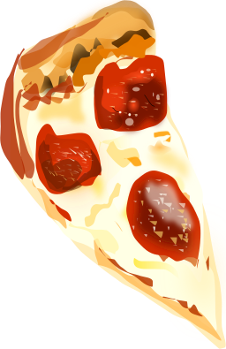 Pepperoni 피자 조각 일