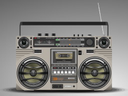 retro Boombox 라디오 카세트 플레이어