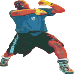 A 사람 에 A Blue 셔츠 Throwing A 야구