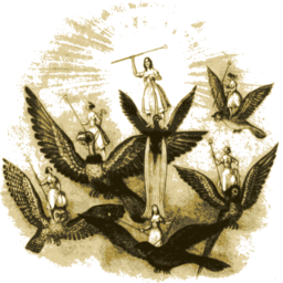 botanical 삽화 새