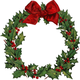 christmas wreath with bow