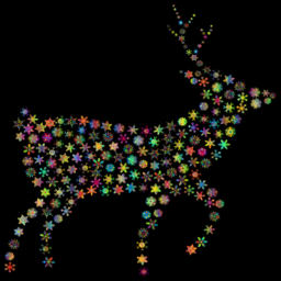 화려한 deer silhouette