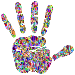 다채로운 handprint collage
