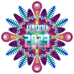 화려한 행복한 새해 2023