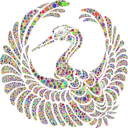 다채로운 swan 삽화