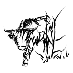 A 불의 검정과 백색 그림
