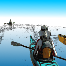 차분한 물에 kayaking