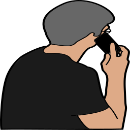 A Man Talking 에 A 휴대 전화