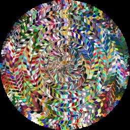 multicolor 나선 파 찡그림 본