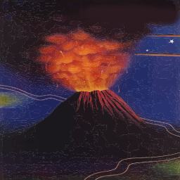 화산 eruption 삽화