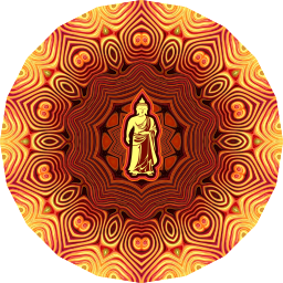 파란색과 빨간색 mandala