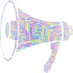 화려한 megaphone 그래픽