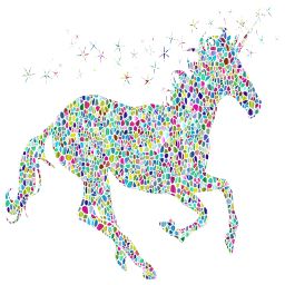 다채로운 unicorn 달리기