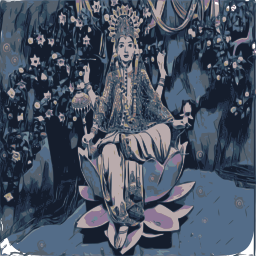 goddess sitting 에 lotus