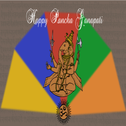 A 행복한 Pancha Ganpati