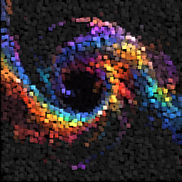 pixelated 다채로운 회전자