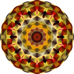 빨강과 금 mandala