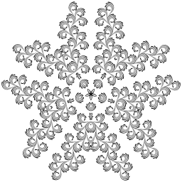 Snowflake 와 Swirls 과 Scrolls