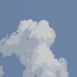 fluffy white clouds