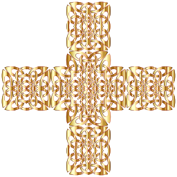황금 십자가 intricate