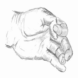 손으로 손가락 pointing