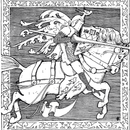 medieval 전사 일러스트